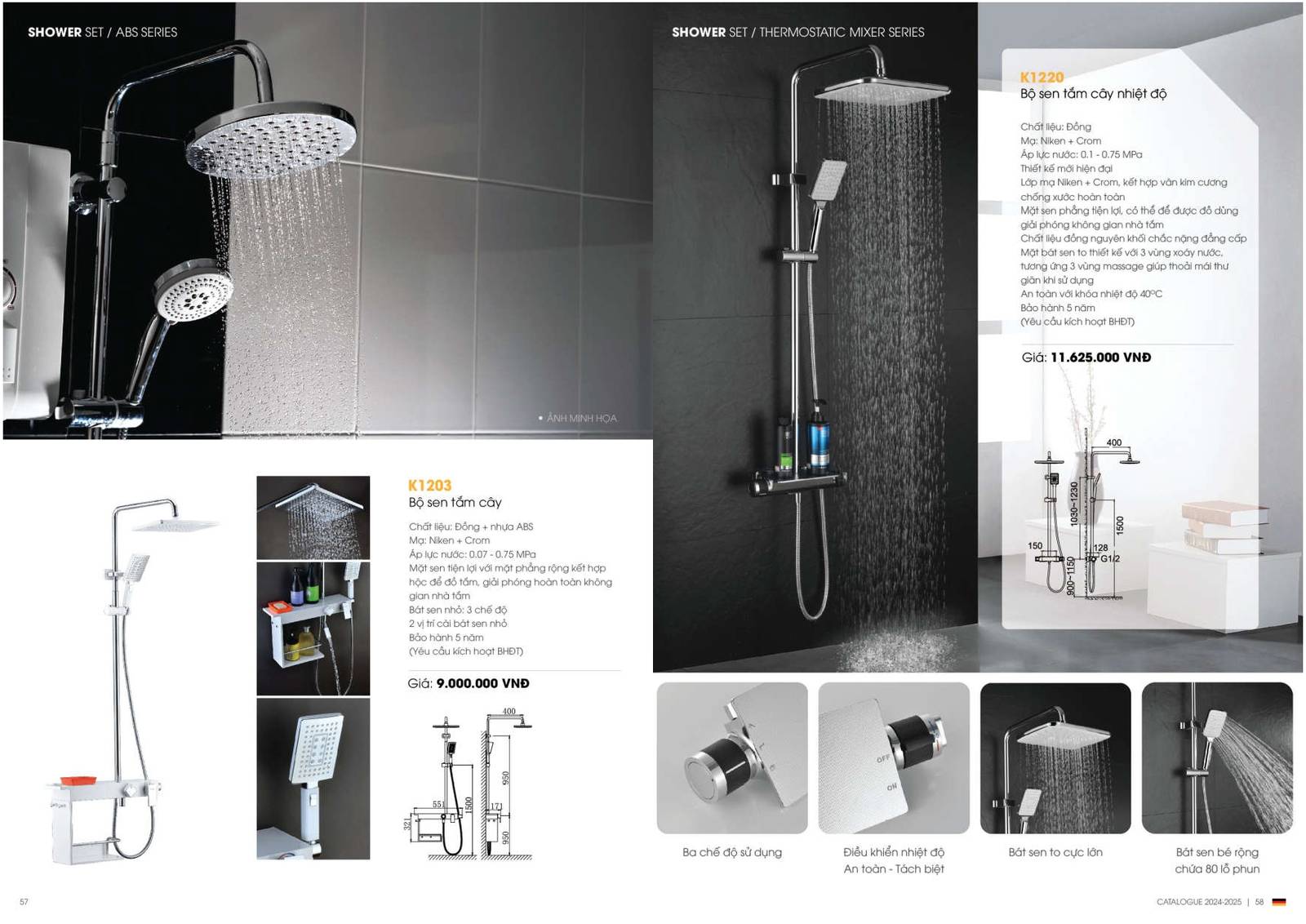 Catalogue và Bảng giá Thiết bị vệ sinh KOREST mới nhất 2024 /Page 29